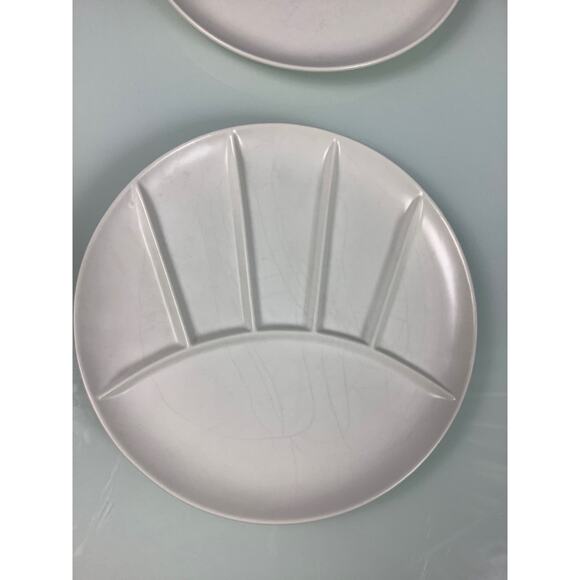 Vintage Divided Fondue or Raclette plates Japan 1970s set of 4 - Picture 10 of 11